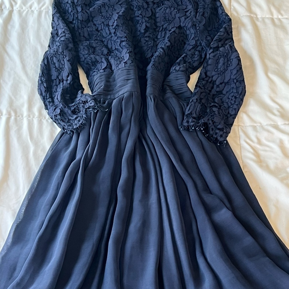Dainty Jewells Blue Bishop Sleeve Maxi Gown - Picture 3 of 3